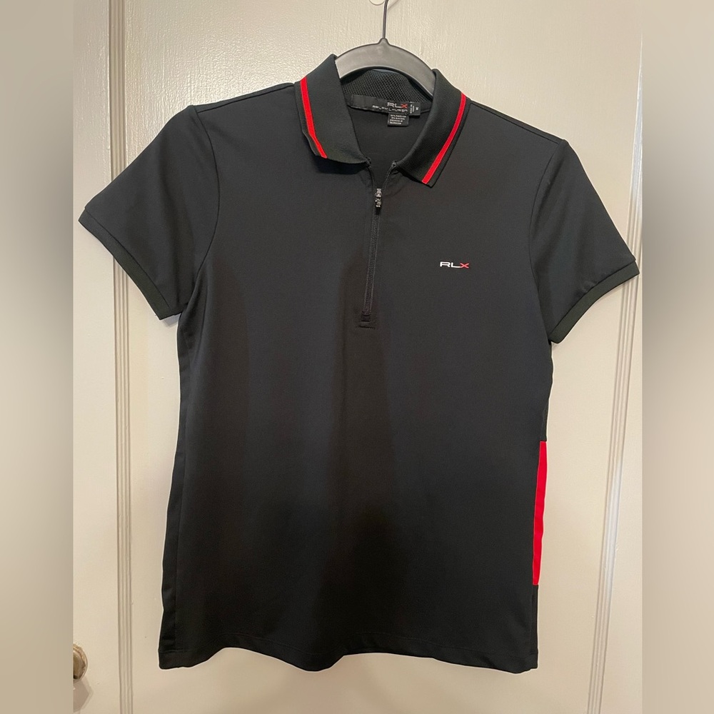 RLX Ralph Lauren Black and Red Polo Shirt